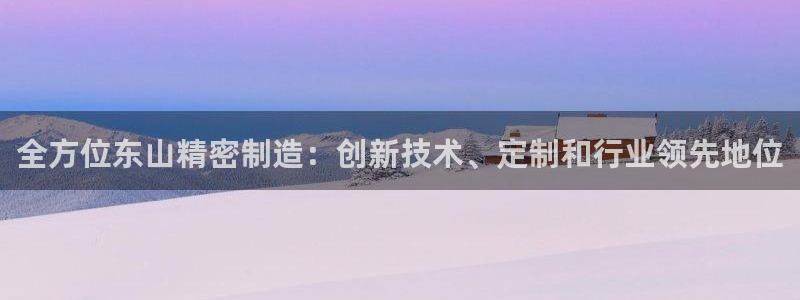 彩神vⅲ下载安装：全方位东山精密制造：创新技术、定制和行业领先地位