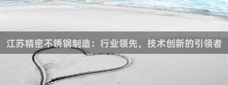 新版彩神v8登录不了：江苏精密不锈钢制造：行业领先，技术创新的引领者