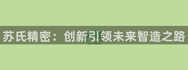 彩神通官方网：苏氏精密：创新引领未来智造之路
