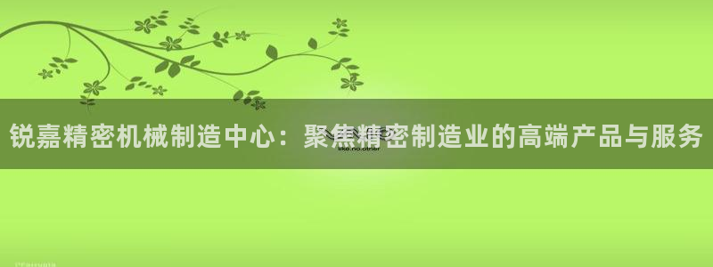 彩神是真的吗：锐嘉精密机械制造中心：聚焦精密制造业的高端产品与服务